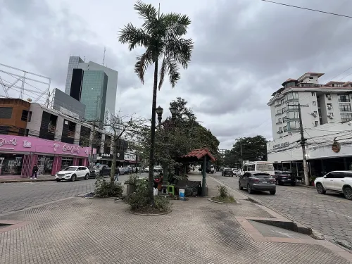 Avenida Monseñor Rivero in Santa Cruz, stop 5 on the self-guided walking tour
