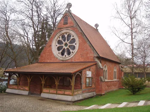 Ehem. Anglikanische Kirche in Marienbad, Station 7 auf dem selbstgeführten Stadtrundgang