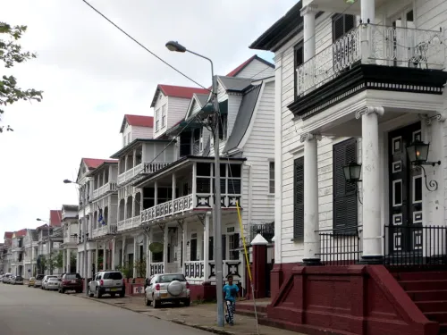 Waterkant in Paramaribo, stop 8 on the self-guided walking tour