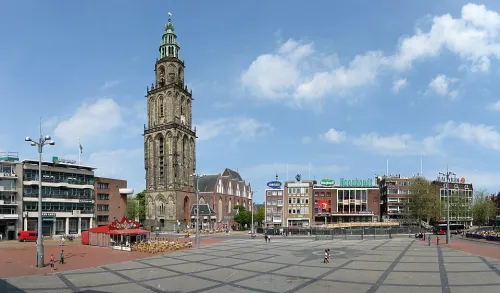 Grote Markt in Groningen, Station 1 auf dem selbstgeführten Stadtrundgang