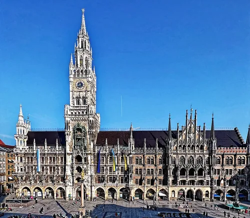 Marienplatz in Munich, stop 8 on the self-guided walking tour