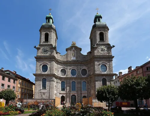 Cathedral of St. James in Innsbruck, stop 6 on the self-guided walking tour