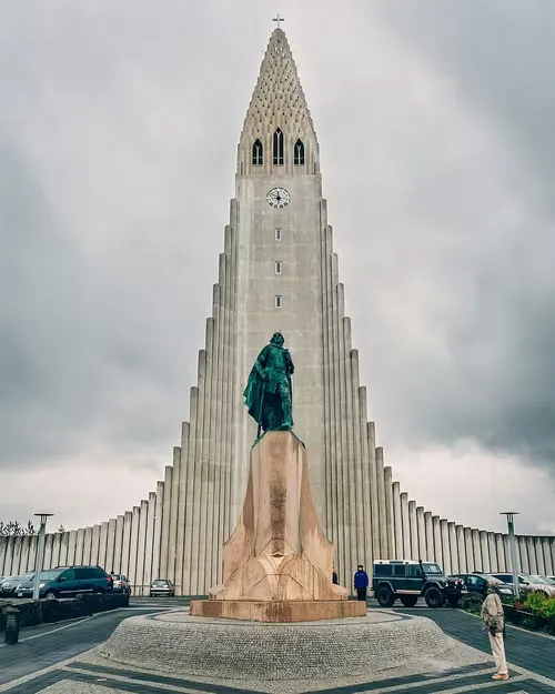 Hallgrímskirkja in Reykjavik, stop 1 on the self-guided walking tour