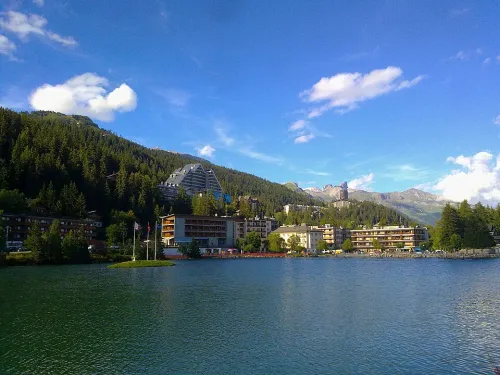 Lac Grenon in Crans-Montana, Station 2 auf dem selbstgeführten Stadtrundgang