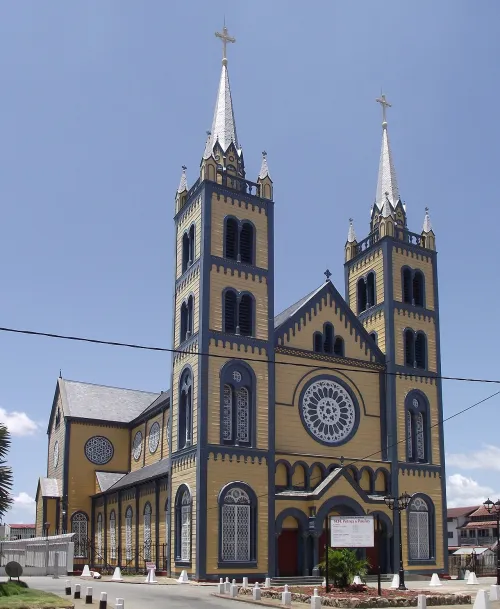 St. Peter and Paul Cathedral in Paramaribo, stop 4 on the self-guided walking tour