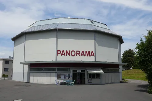 Panorama-Rundgemälde «Kreuzigung Christi» in Einsiedeln, Station 2 auf dem selbstgeführten Stadtrundgang