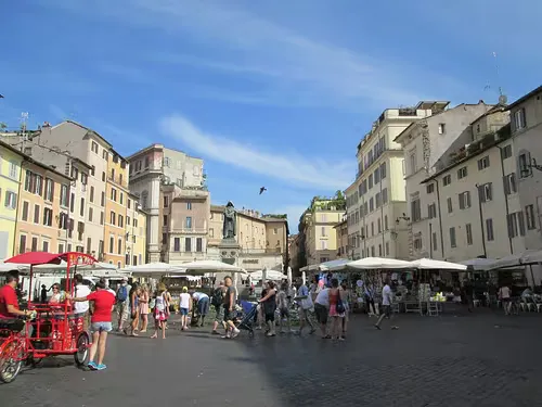 Campo de' Fiori in Rom, Station 8 auf dem selbstgeführten Stadtrundgang