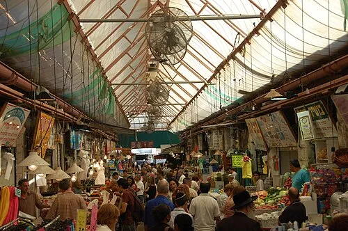 Mahane Yehuda Market in Jerusalem, stop 10 on the self-guided walking tour