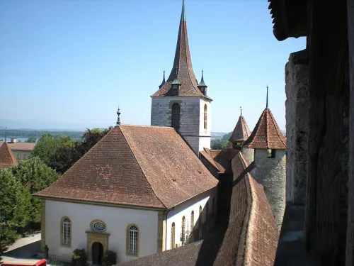 Deutsche Kirche in Murten, Station 8 auf dem selbstgeführten Stadtrundgang