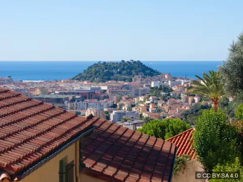 Castle Hill in Nice, stop 5 on the self-guided walking tour