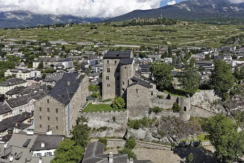 Château de la Majorie in Sitten, Station 10 auf dem selbstgeführten Stadtrundgang