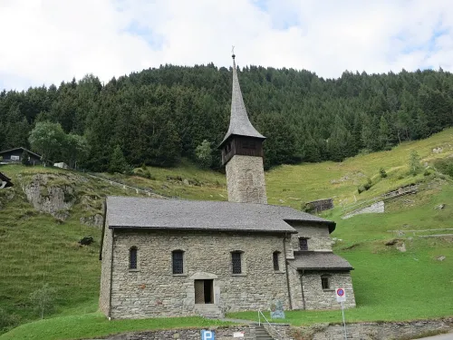 Kolumbankirche in Andermatt, stop 6 on the self-guided walking tour