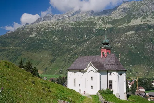 Mariahilfkapelle in Andermatt, stop 4 on the self-guided walking tour