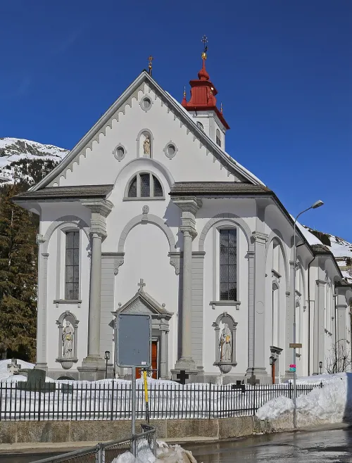 Church of St. Peter and Paul in Andermatt, stop 2 on the self-guided walking tour