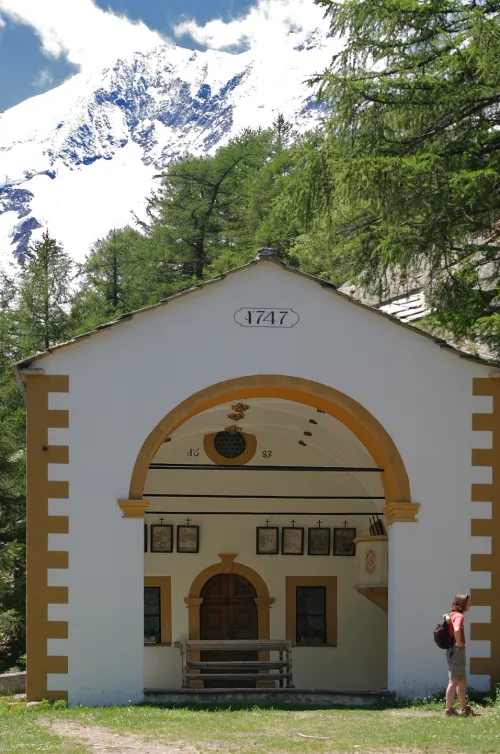 Pilgrimage Chapel Maria zur Hohen Stiege in Saas-Fee, stop 6 on the self-guided walking tour