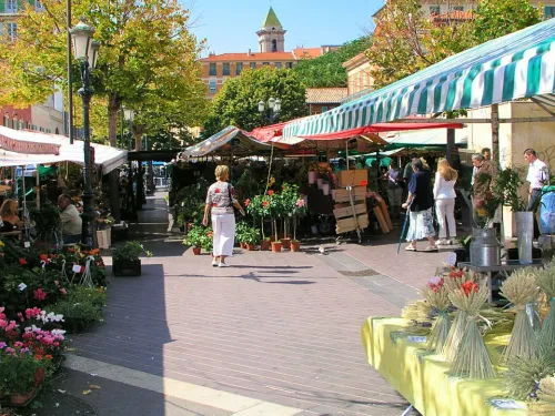 Cours Saleya in Nice, stop 4 on the self-guided walking tour