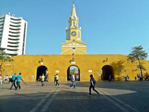 Puerta del Reloj in Cartagena de Indias, Station 1 auf dem selbstgeführten Stadtrundgang