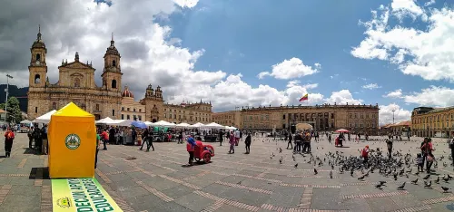 Plaza de Bolívar in Bogotá, stop 4 on the self-guided walking tour