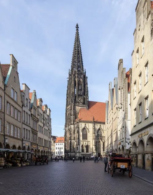 Prinzipalmarkt in Münster, Station 1 auf dem selbstgeführten Stadtrundgang