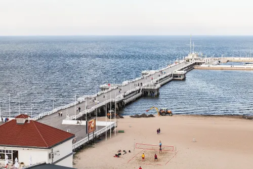 Seebrücke Sopot in Zoppot, Station 5 auf dem selbstgeführten Stadtrundgang