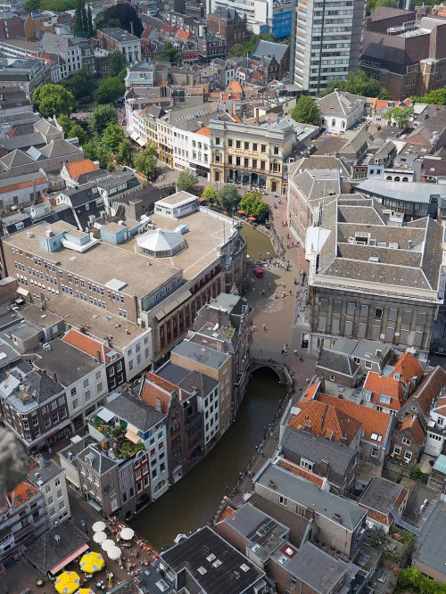 Oudegracht in Utrecht, stop 5 on the self-guided walking tour