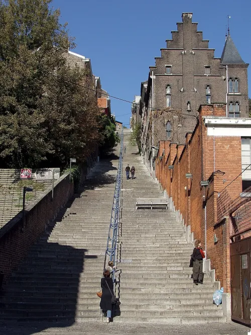 Montagne de Bueren in Liège, stop 11 on the self-guided walking tour