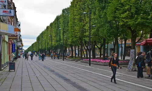 Laisvės alėja in Kaunas, Station 6 auf dem selbstgeführten Stadtrundgang