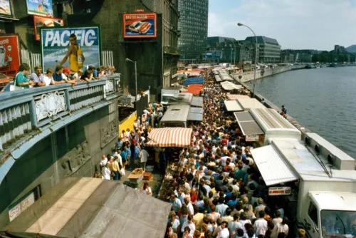 La Batte Market in Liège, stop 9 on the self-guided walking tour