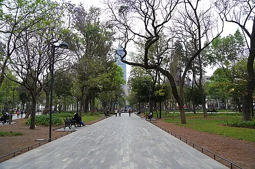 Alameda Central in Mexico City, stop 5 on the self-guided walking tour
