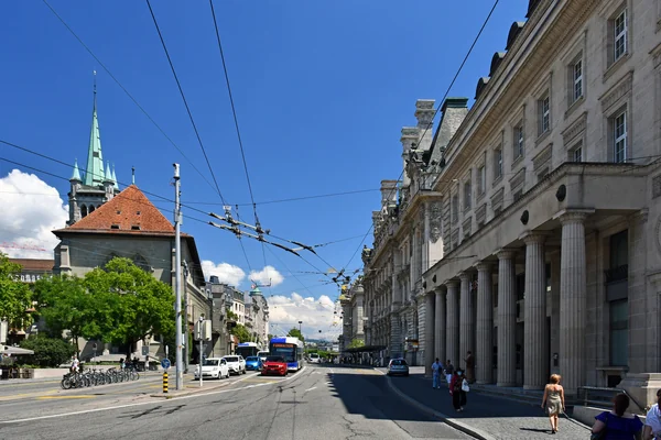 Place Saint-François in Lausanne, Station 7 auf dem selbstgeführten Stadtrundgang