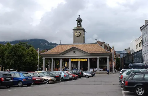 Place du Marché in Vevey, stop 3 on the self-guided walking tour