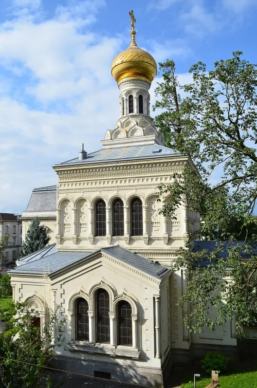 Russian Church (Sainte-Barbara) in Vevey, stop 5 on the self-guided walking tour