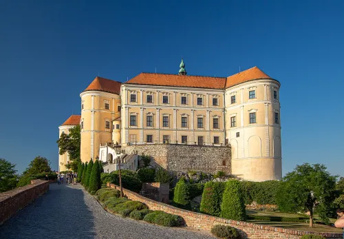 Schloss Mikulov in Nikolsburg, Station 1 auf dem selbstgeführten Stadtrundgang