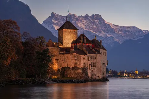 Schloss Chillon in Montreux, Station 3 auf dem selbstgeführten Stadtrundgang