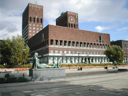 Oslo City Hall, stop 3 on the self-guided walking tour