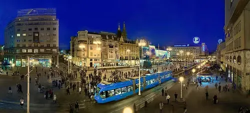 Ban-Jelačić-Platz in Zagreb, Station 8 auf dem selbstgeführten Stadtrundgang