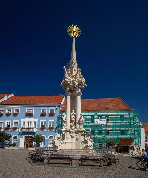 Dreifaltigkeitssäule Mikulov in Nikolsburg, Station 5 auf dem selbstgeführten Stadtrundgang
