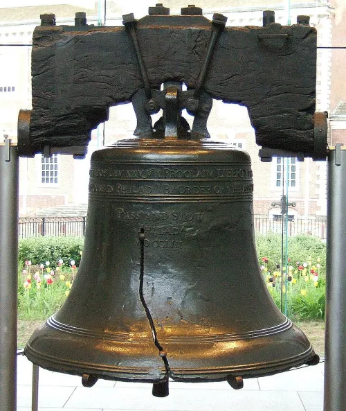 Liberty Bell in Philadelphia, stop 8 on the self-guided walking tour