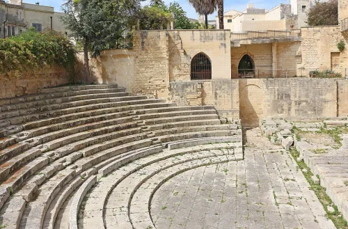 Roman Theatre in Lecce, stop 2 on the self-guided walking tour
