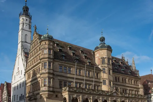 Rathaus in Rothenburg ob der Tauber, Station 11 auf dem selbstgeführten Stadtrundgang