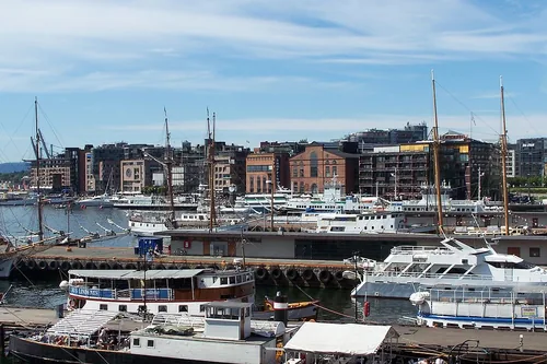 Aker Brygge in Oslo, stop 6 on the self-guided walking tour