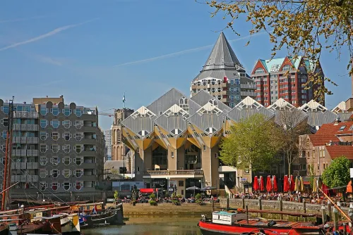 Kubushäuser in Rotterdam, Station 5 auf dem selbstgeführten Stadtrundgang
