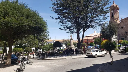 Plaza 10 de Noviembre in Potosí, stop 1 on the self-guided walking tour