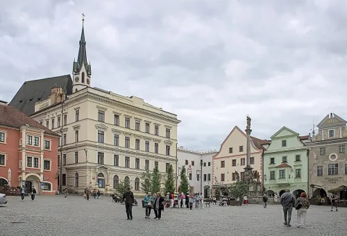 Náměstí Svornosti in Český Krumlov, Station 1 auf dem selbstgeführten Stadtrundgang