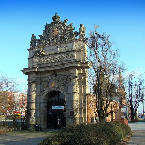 Port Gate in Szczecin, stop 1 on the self-guided walking tour