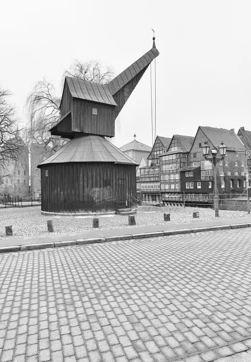 Alter Kran in Lüneburg, Station 7 auf dem selbstgeführten Stadtrundgang
