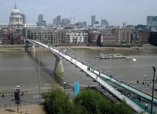 Millennium Bridge in London, stop 4 on the self-guided walking tour