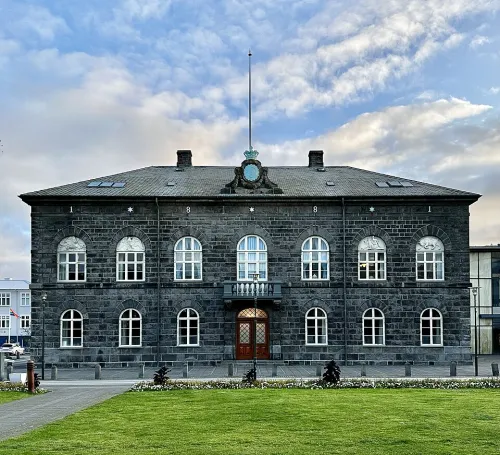 Alþingi in Reykjavik, stop 4 on the self-guided walking tour