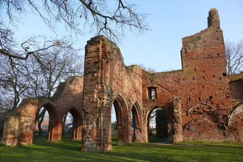 Eldena Abbey Ruins in Greifswald, stop 9 on the self-guided walking tour