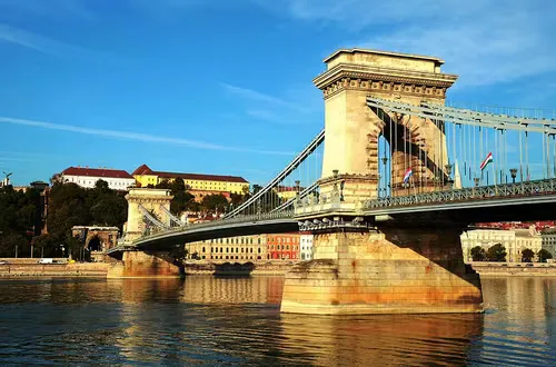 Széchenyi-Kettenbrücke in Budapest, Station 4 auf dem selbstgeführten Stadtrundgang